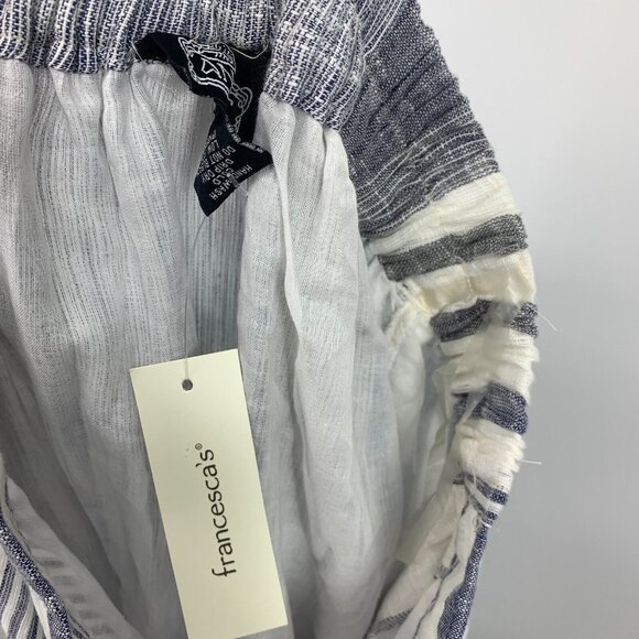 Angie Skirt Blue White Stripe Maxi Pull On Lined Boho NWT - Picture 5 of 11